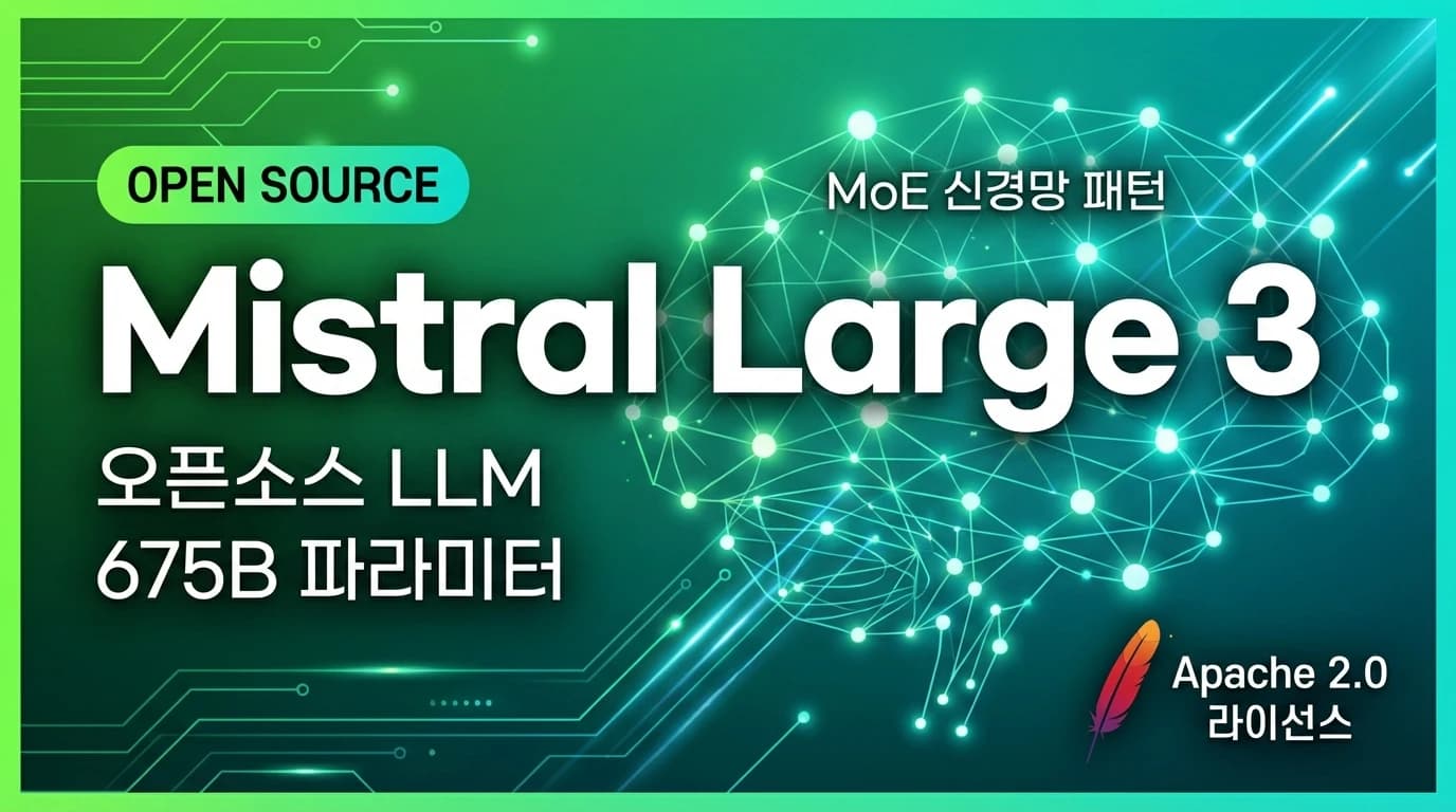 Mistral Large 3: 675B 파라미터 MoE 모델, Apache 2.0 라이선스로 오픈소스 혁명