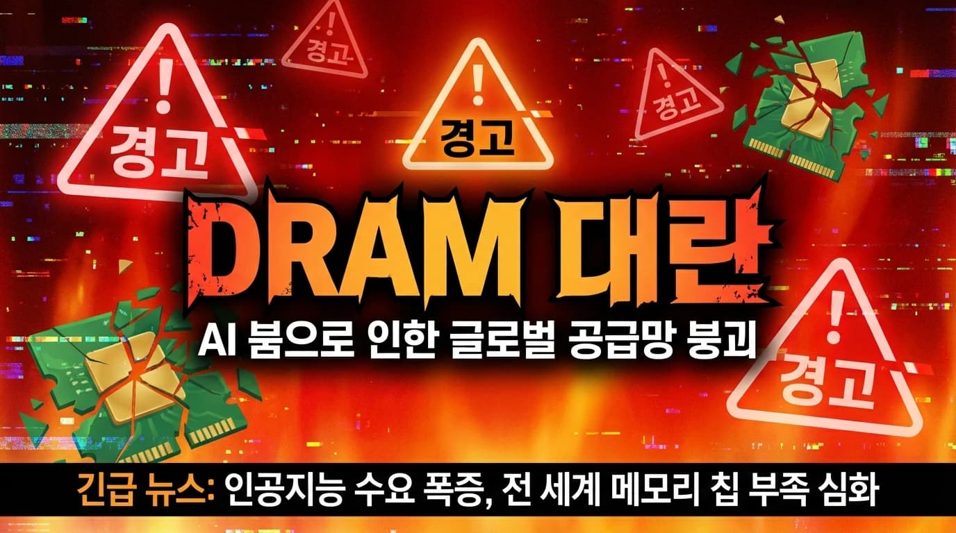 AI가 불러온 글로벌 DRAM 대란: 메모리 가격 75% 급등, 소비자 제품 직격탄