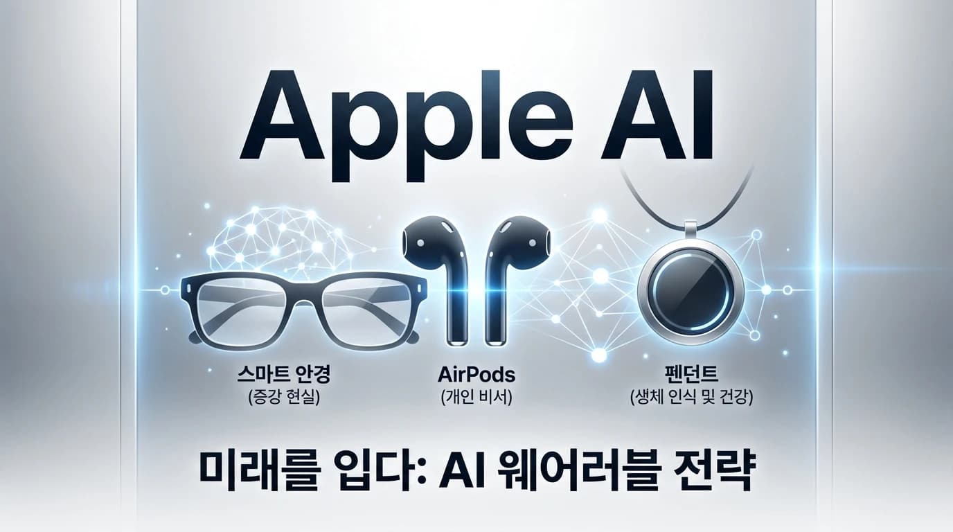 Apple, AI 웨어러블 3종 개발 가속: 스마트 글래스부터 AI 펜던트까지