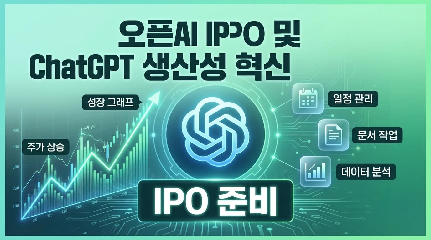 OpenAI, Q4 IPO 목표로 ChatGPT 생산성 도구 전환 본격화