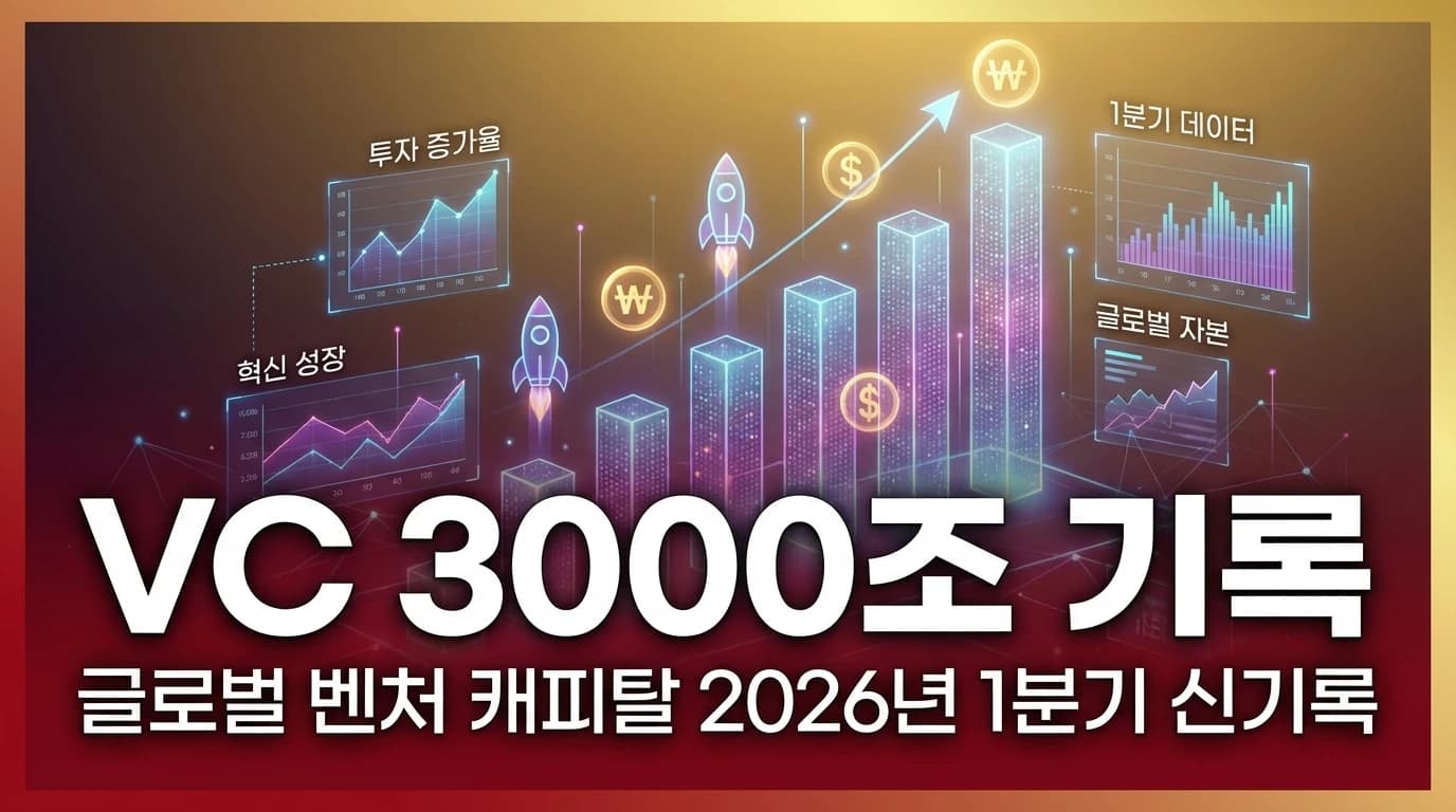 Q1 2026 VC $3,000억 역대 최대: AI가 전체 투자의 81%를 집어삼켰다