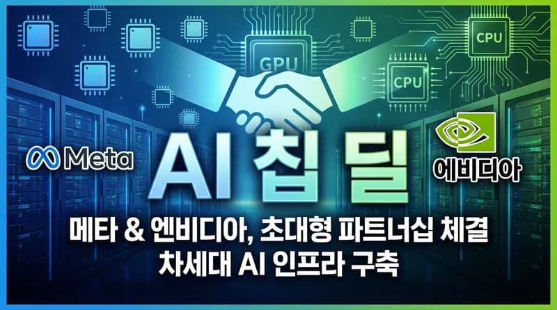 Meta-Nvidia 수백억 달러 AI 칩 딜: 수백만 개 GPU·CPU 다년 계약 체결