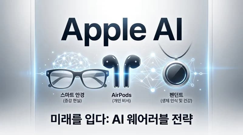 Apple, AI 웨어러블 3종 개발 가속: 스마트 글래스부터 AI 펜던트까지