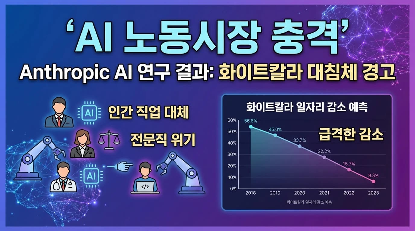 Anthropic AI 노동시장 연구: 화이트칼라 대침체 가능성 경고
